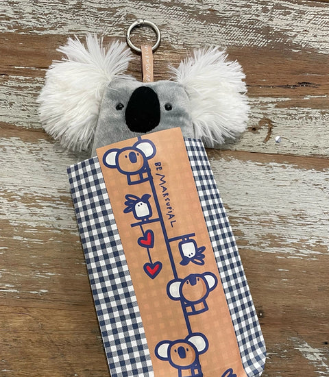 keychain koala mini-plushie with gift wrapping