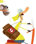 Australia Post souvenir art print featuring a postie and a koala.