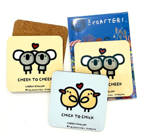 Australian English-themed coasters