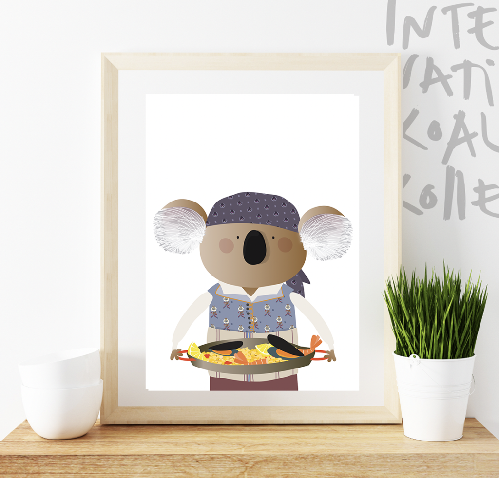 Koala Spain Guanto Ambidestra con doppio silicone per forno, resistente