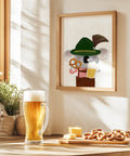 Best Australian gift for Germans in Melbourne: German koala having beer and bretzel. 