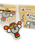 Have fun with these stickers featuring a  Chinese style good-luck-koala symbol