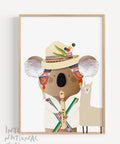 Bolivian koala with a llama